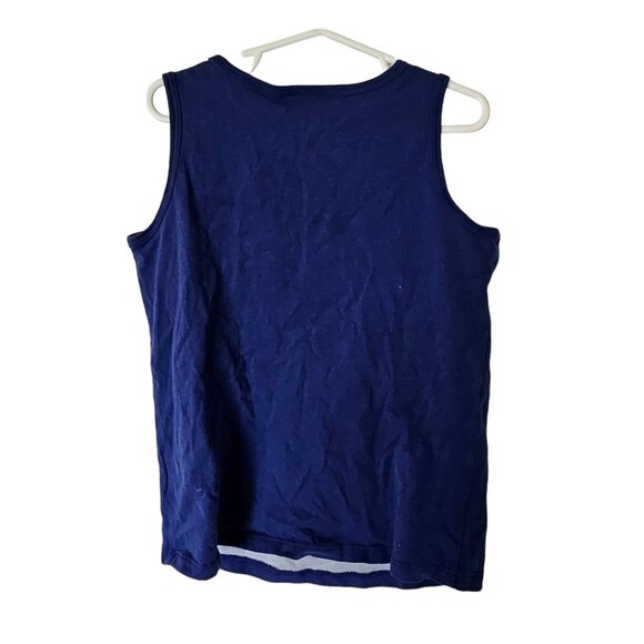 Hanna Anderson Tank Top Blue Applique Cat Watermelon Girls Size 8 Years 130 - Picture 6 of 6